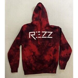 Rezz DJ Tie Dye Hoodie Adult Size Small Red Pullover Sweatshirt Long Sleeve